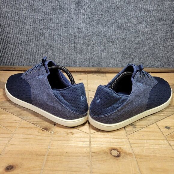 🔥 OLUKAI Nohea Moku Mens 10.5 Blue Mesh No Tie Sneakers Beach Island‎ Comfort - Picture 7 of 11